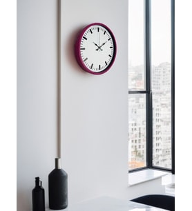 36 Cm Pembe Dekoratif Duvar Saati (Standart)