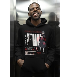 Itachi Uchiha Sasuke Uchiha Naruto Baskılı Unisex Oversize Anime Karakter Hoodie