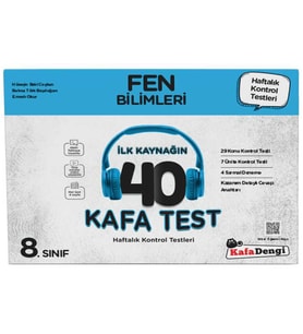 Kafa Dengi Yayınları 8. Sınıf Fen Bilimleri 40 Kafa Test