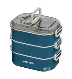 1450 ml 3 Kat Çelik Bento Lunch Box Yeni Nesil Sefer Tası