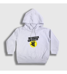 Presmono Unisex Çocuk Beyaz Logo V2 5 Seconds Of Summer Kapüşonlu Sweatshirt 383661tt (Beyaz)