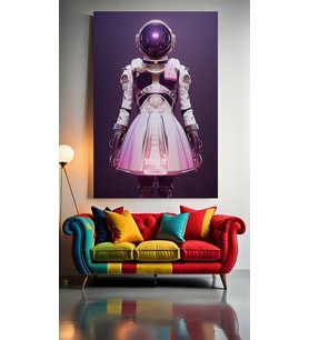 GELECEKTEN GELEN ROBOT V1 Ev Duvar Salon Güzellik Salonu Ofis Dükkan Dekarasyon Kanvas Tablo (Çok Renkli)