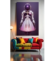 GELECEKTEN GELEN ROBOT V1 Ev Duvar Salon Güzellik Salonu Ofis Dükkan Dekarasyon Kanvas Tablo (Çok Renkli)