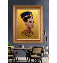 Altın Varaklı  Çerçeveli Paspartulu Tablo ndd581 (Gold)