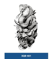 XQB-401 ORTA BOY KOBRA YILAN DESEN GEÇİCİ DÖVME-TATTO