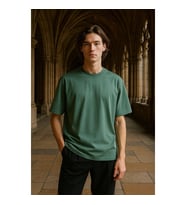 Erkek Bisiklet Yaka Oversize %100 Pamuk T-Shirt