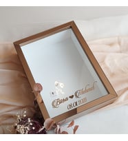 25X35 BRONZ LEDLİ DERİN ANI ÇERÇEVESİ- NİŞAN SÖZ GÜLLERİNİZ İÇİN ÇERÇEVELER