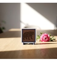 Ayı Motifli Modern Tasarım Dekoratif Obje, Ev ve Ofis İçin Zarif Aksesuar 10x10 cm