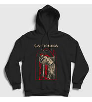 Presmono Unisex Siyah Love Batushka Kapüşonlu Sweatshirt 384193tt