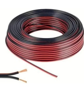 10 Metre Siyah 2 * 0,75 Hoparlör Ses Sitemi Kablosu - Hoporlör Elektrik Tesisat Kordon Kablosu (Siyah, 10 METRE)