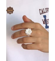Zambak Model El işçiliği 925 Ayar Gümüş Telkari Kadın Yüzük 201024678