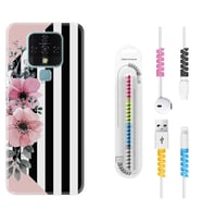 Tecno Camon 16 18P Pova 3 Pova Neo Kılıf Kablo Koruma Spiral Silikon Flowers 4 1390