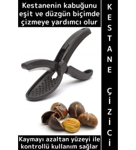Ergonomik Kaymaz Yüzey Güvenli Tutuş Kullanım Kabuk Kesme Çizme Şık Pratik Plastik Kestane Çizeceği