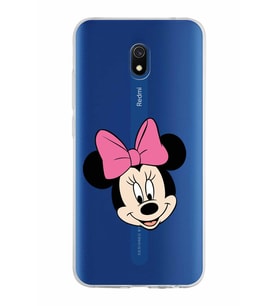 Xiaomi Redmi 8A Uyumlu Kapak Minnie Mouse Tasarımlı Şeffaf Silikon Kılıf
