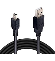 4575 Mini USB to USB Data Şarj Kablosu, Siyah