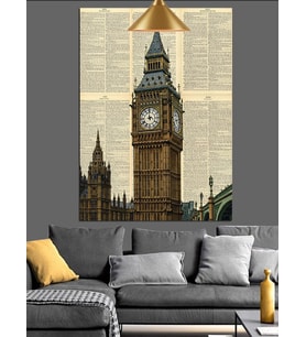 Big Ben Londra Saat Kulesi Dekoratif Kanvas - Mdf Ahşap Tablo
