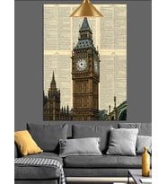 Big Ben Londra Saat Kulesi Dekoratif Kanvas - Mdf Ahşap Tablo