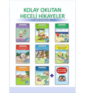 1.Sınıflar İçin Kolay Okutan Heceli Hikaye + Kitap Okuma Not Defterim (Beyaz)