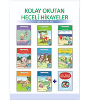 1.Sınıflar İçin Kolay Okutan Heceli Hikaye + Kitap Okuma Not Defterim (Beyaz)