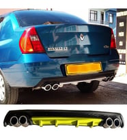 Renault Clio 2 Sedan Sarı Difüzör Çiftli Yuvarlak Egzoz Görünümlü D Tip Difizör