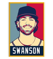 Dansby Swanson Eseri Tablo Ahşap Poster Dekoratif