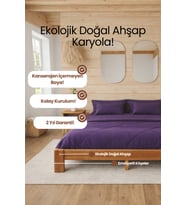 Soft Model Masif Ahşap Karyola Kolay Kurulum Fırınlanmış İthal Sibirya Çamı 140x190 Yatak Uyumlu