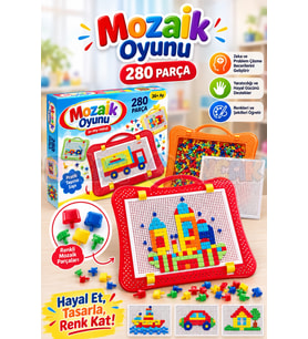 Mozaik Oyunu (280 Parça) - Lego Setleri - Çivi Lego - Resim Oyunu - Mozaik Oyunu