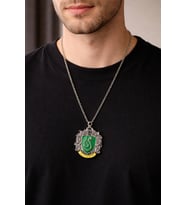 Harry Potter Slytherin Yılan Amblem Metal Kolye Gümüş Renk 60 cm Unisex