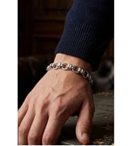 Kalın Örgü Zincir Model Silver Çelik Bileklik Unisex Bileklik Erkek Kadın Bileklik 777 Serisi