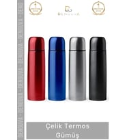 #Termos Isı Yalıtımlı Vakumlu Paslanmaz Sızdırmaz Dayanıklı Şık Kaliteli Çelik Termos Gümüş