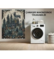 Makine Kaymaz Yıkanabilir Bohem Salon Halısı Mutfak Halısı Koridor Halısı Yolluk 3930