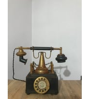 NOSTALJİK GÖRÜNÜMLÜ DEKORATİF METAL TELEFON KUMBARALI