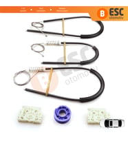 Citroen C5 MK2 MK3 2007-2018 4/5 Kapı 9675898980 İçin Elektrikli Ön Sağ Cam Kriko Tamir Seti