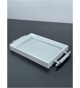 Lüks Simli Sunum Tepsisi Yaldızlı Tepsi 32 * 17CM