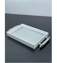 Lüks Simli Sunum Tepsisi Yaldızlı Tepsi 32 * 17CM