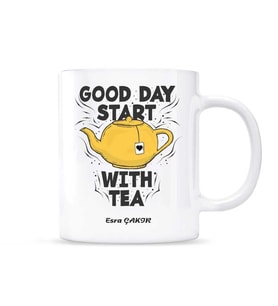 Kişiye Özel İsimli Kupa Bardak - Good Day Start