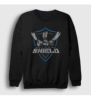 Presmono Unisex Siyah The Shield Wwe Güreş Sweatshirt 551811tt