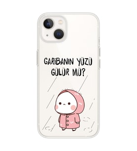 Iphone 14 Uyumlu Garibanın Yüzü Gülür mü? Tasarımlı Şeffaf Telefon Kılıfı