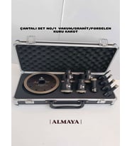 ÇANTALI SET NO/1  VAKUM/GRANİT/MERMER/PORSELEN KURU KAROT (Siyah Gümüş)