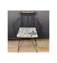 40x40 Zeytin Ağacı Desenli Su ve Leke İtici Yeşil Sandalye Minderi