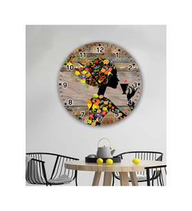 bilge Tasarım retro Duvar Saati 35 x 35 CM (Karışık)