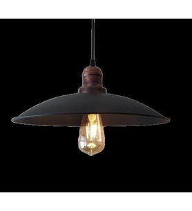 MYLİGHTS   RETRO  SİYAH BAKIR ESKİTME METAL SARKIT AVİZE 35 CM