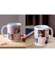 Love Yazılı 5 Resimli Kupa Bardak Fotoğraflı Sevgiliye Hediye-
