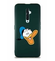 Oppo Reno 2Z Soft Premier Kapak Donald Duck-E Tasarımlı Silikon Kılıf - Yeşil (Şeffaf)