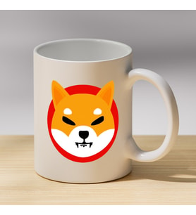 Shiba Baskılı Porselen Kupa - Kripto Para Severlere Hediye Kahve Kupası