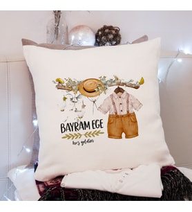 Yeni Doğan ( Hoşgeldin Bebek) Erkek Bebek Yastığı Kişiye Özel