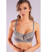 pilelistore Giselle Half Padded Bra, Gri Toparlayıcı  Konforlu Ve Şık Sütyen (Siyah)