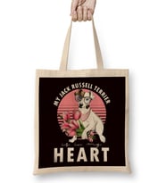 Jack Russel Terrier Is My Heart Dogs Dog Puppy Bez Çanta Uzun Saplı