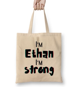 Ethan Name personalized Custom vintage Retro Rainbow Design Gift Baby-Gift For Him Bez Çanta Uzun Saplı