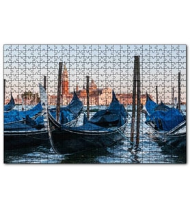 Cakapuzzle Venedikte Gondollar  Puzzle Yapboz MDF (Ahşap) (120 Parça)